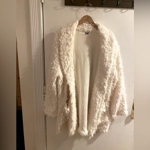 White Fluffy Cardigan